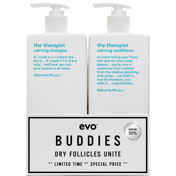 evo buddies hydrate: the therapist šampūnas + kondicionierius