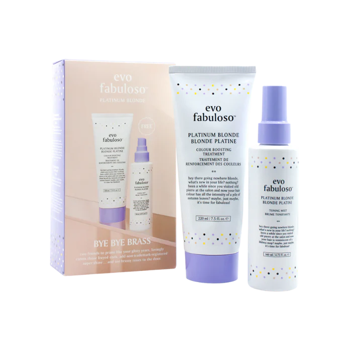 EVO BYE BYE BRASS: Fabuloso platinum blonde spalvos kondicionierius + tonuojanti dulksna